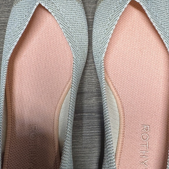 Rothy's Women's Cream and Blue Loafers - Picture 4 of 7